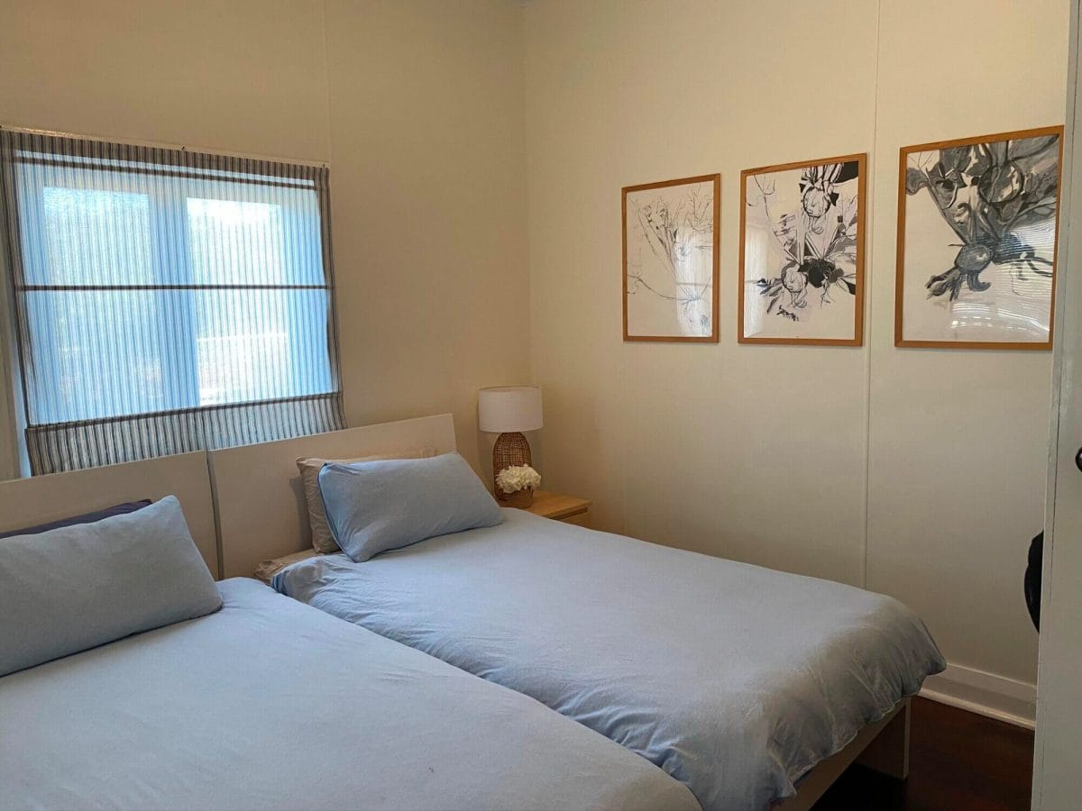 Weekender - Accommodation in Bremer Bay - 21 Barbara Street. Newly renovated front bedroom with two king single beds