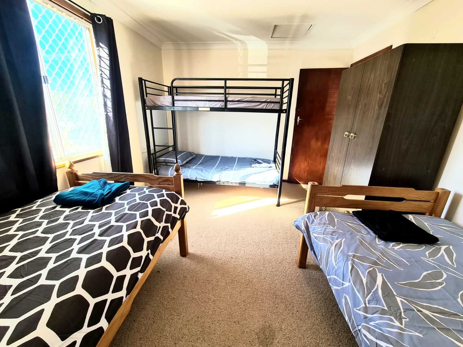 Mick's Pad - Accommodation in Bremer Bay - 23 Barbara Street - Bedroom 3 - Two Singles and a Bunk