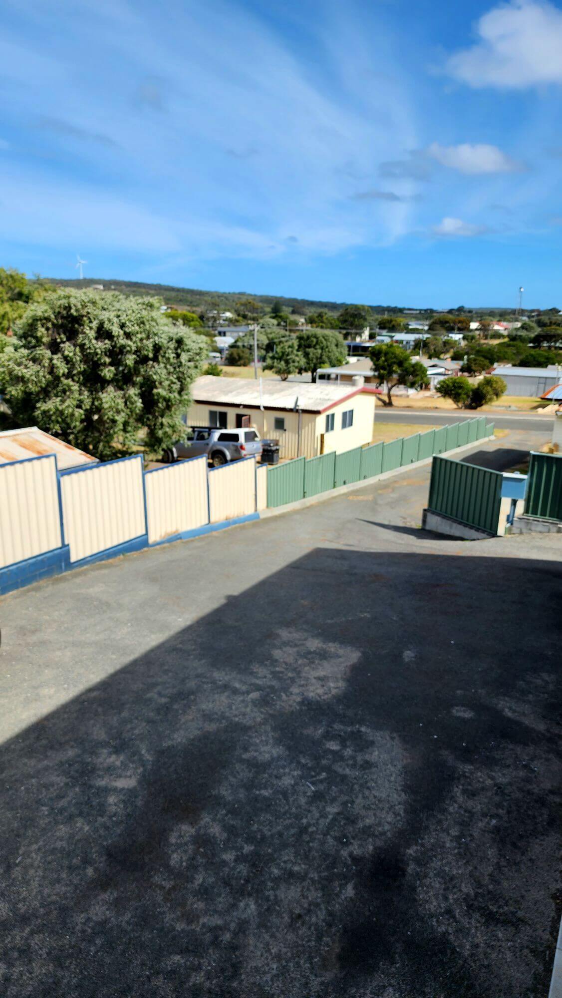 View from upstairs balcony (Unit B) showing shared driveway - Blue Dune - Accommodation in Bremer Bay - 12A Margaret Street Bremer Bay